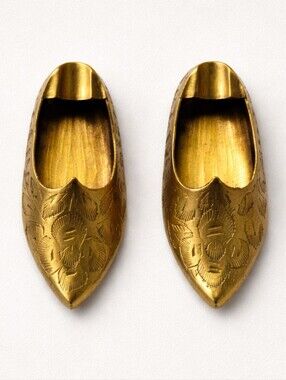 Vintage Brass Slippers Ashtray